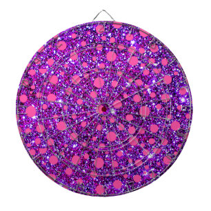 Pink & Purple Glittery Girlie Fashion Dartboard