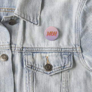 Pink Purple Gradient Script Maid of Honour Button