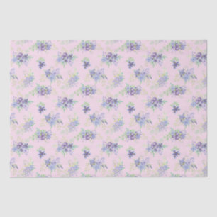 Pink Purple Green Floral Birthday Bridal Shower  Tissue Paper