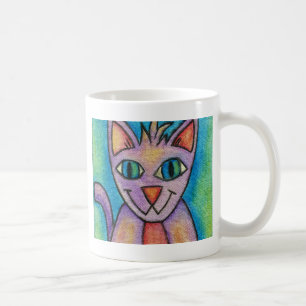 Pink Purple Kitty Cat Coffee Mug