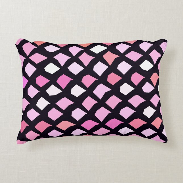 Pink Purple Lavender Red Pattern Decorative Cushion (Front)
