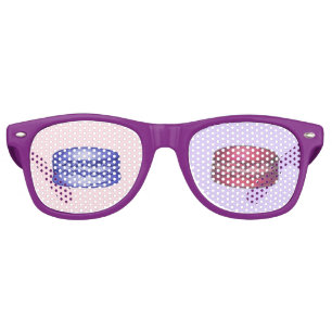 Pink Purple Macaron French Pastry Cookies Retro Sunglasses