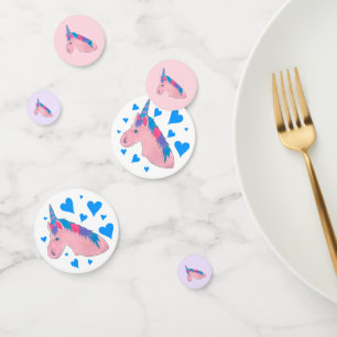 Pink Purple Magical Horse Unicorn Birthday Party Confetti