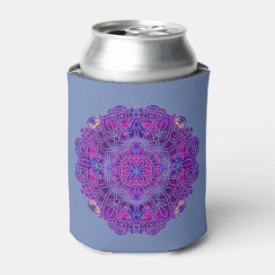 Pink & Purple Mandala Pattern Can Cooler