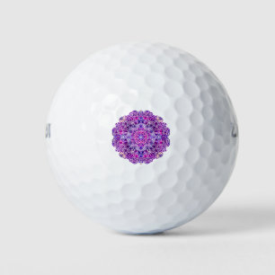 Pink & Purple Mandala Pattern Golf Balls