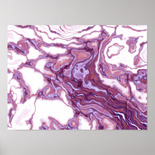 Pink Purple Marble Elegance Poster