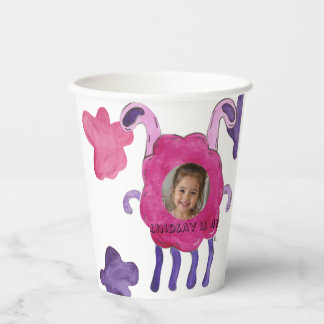 Pink & Purple Monster Kid Birthday Party Paper Cup
