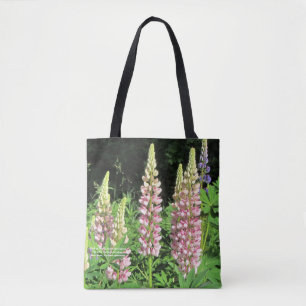 Pink & Purple Native Mn Lupine Tote Bag