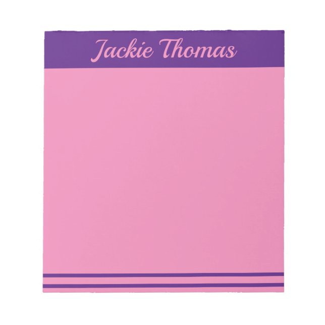 Pink & Purple Notepad (Front)