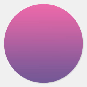 Pink & Purple Ombre Classic Round Sticker