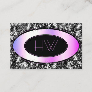 Pink Purple Ombre Lamurous Glitter Stars Boutique Business Card