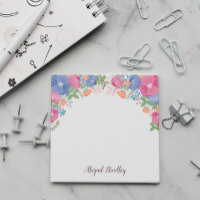 Pink Purple Orange Floral - Add Name