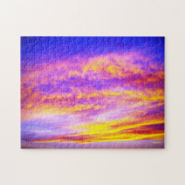 Pink purple orange golden skies jigsaw puzzle (Horizontal)