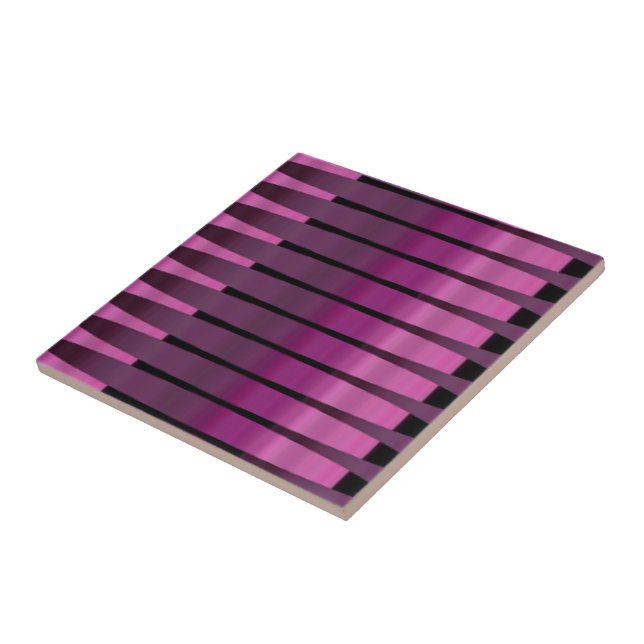Pink Purple Peruvian Array Ceramic Tile (Side)