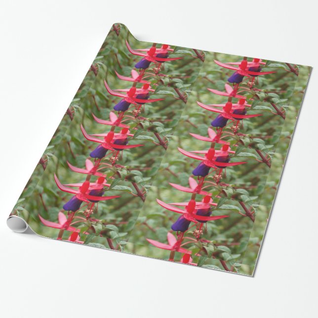 Pink Purple Photo Photo Wrapping Paper (Unrolled)