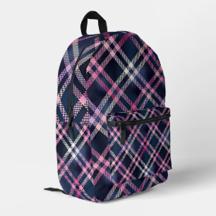 Pink & Purple Plaid Backpack