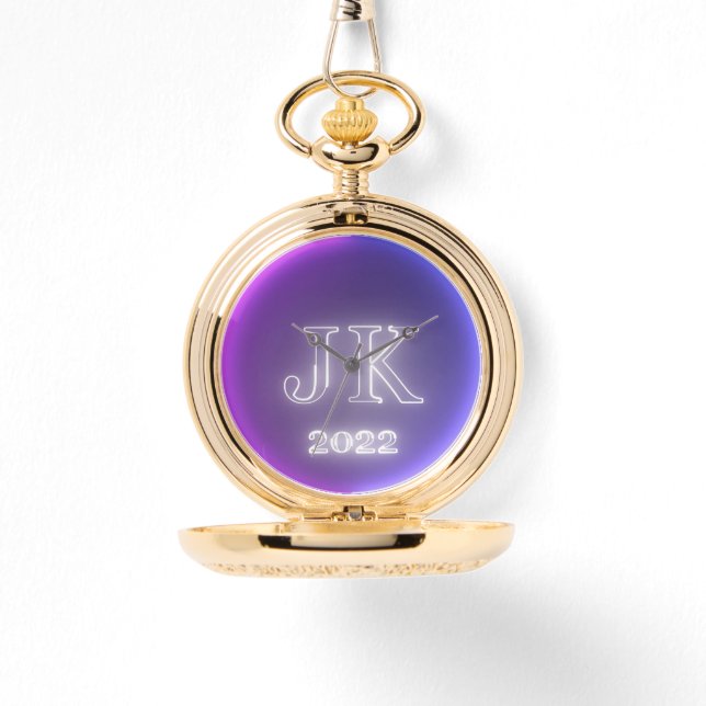 Pink Purple Pocket Watch (Front)