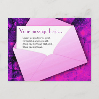 Pink & purple postcard for any occasion.