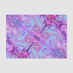 Pink & Purple Psychedelic Abstract Oil Swirl Art Tissue Paper