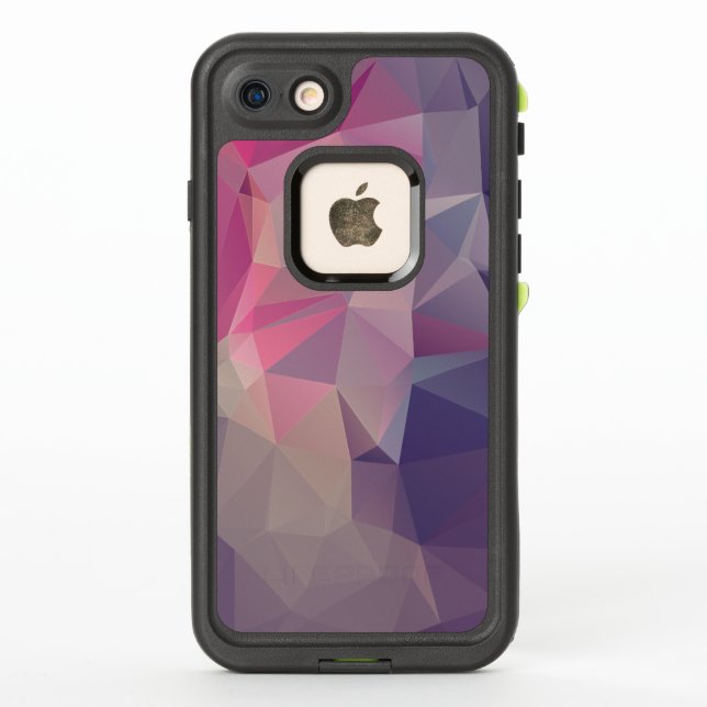 Pink Purple Pyramid Abstract Art LifeProof iPhone Case (Back)