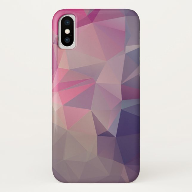 Pink Purple Pyramid Abstract Pattern Art Case-Mate iPhone Case (Back)