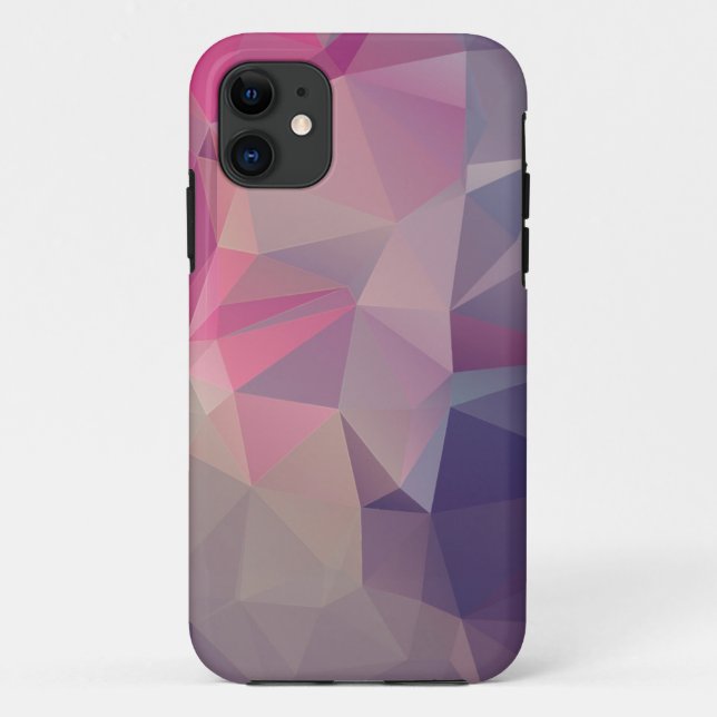Pink Purple Pyramid Abstract Pattern Art Case-Mate iPhone Case (Back)