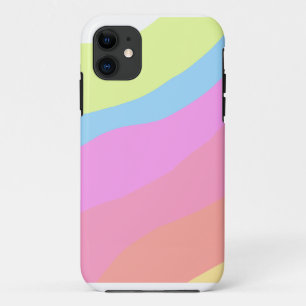 Pink purple rainbow multicolored pride month strip iPhone 11 case