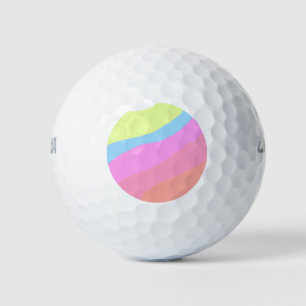 Pink purple rainbow multicolored pride month strip golf balls
