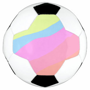 Pink purple rainbow multicolored pride month strip soccer ball