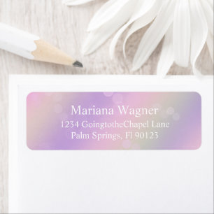 Pink Purple Rainbow Return Address Label