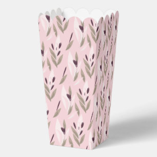 Pink purple red retro flower pattern favour box