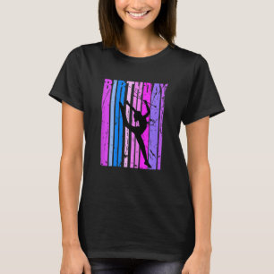 Pink Purple Rhythmic Gymnastics Girl Baton Twirlin T-Shirt