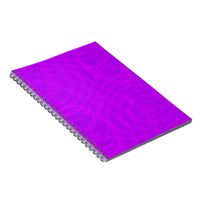 Pink & Purple Ripple Moiré Notebook (Right Side)