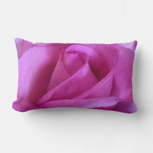 Pink purple rose flower photo simple modern bold lumbar cushion