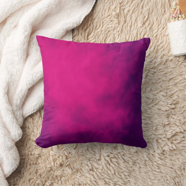 Pink & Purple Smoke Throw Pillow – Customisable (Blanket)