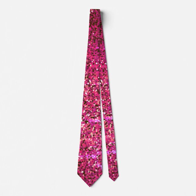 Pink Purple Sparkle Abstract Glitter Patterns Gift Tie (Front)