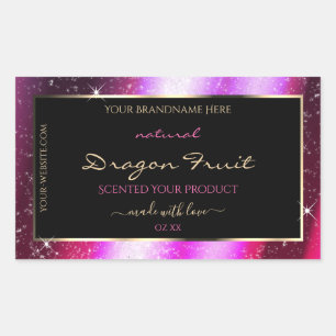 Pink Purple Sparkle Glitter Frame Product Label