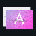 Pink Purple Sparkle Glitter Sweet 16 Save the Date<br><div class="desc">Pink  - Purple Ombre Sparkle Glitter Sweet Sixteen Monogram Name and Initial Birthday Party Save the Date Invitation. This invitation is perfect for thePink and Purple Sparkle Glitter Sweet 16 Birthday Party looking to celebrate in Pink and Purple.</div>