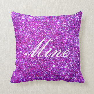 Pink Purple Sparkly Glam Glitter Designer Cushion