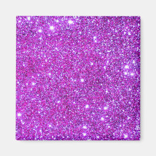 Pink Purple Sparkly Glam Glitter Designer Magnet
