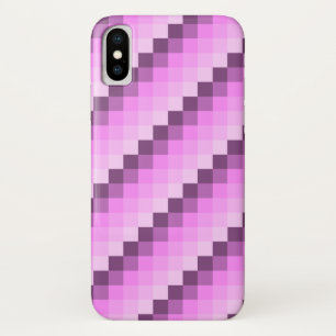 Pink & Purple Squares iPhone X Case