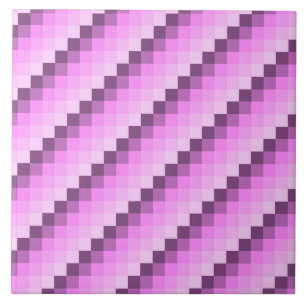 Pink & Purple Squares Ceramic Tile