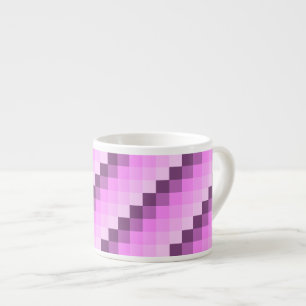 Pink & Purple Squares Espresso Cup