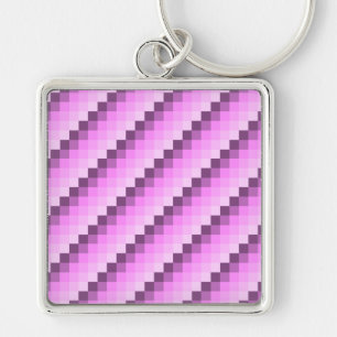 Pink & Purple Squares Key Ring