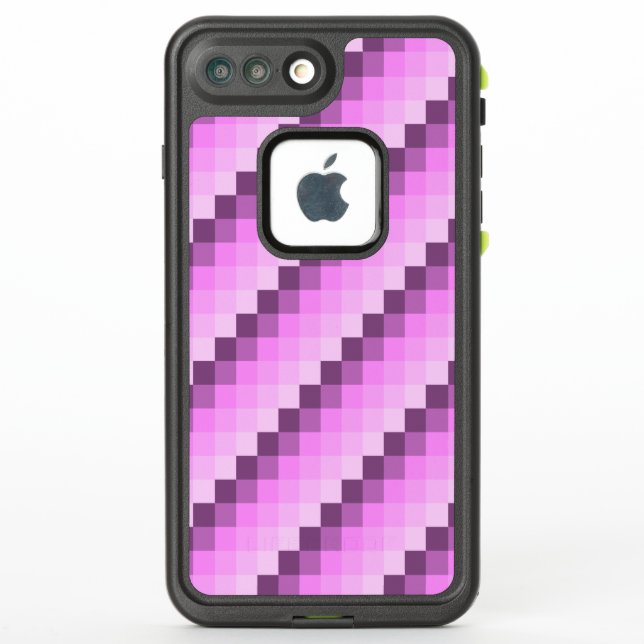 Pink & Purple Squares LifeProof iPhone Case (Back)