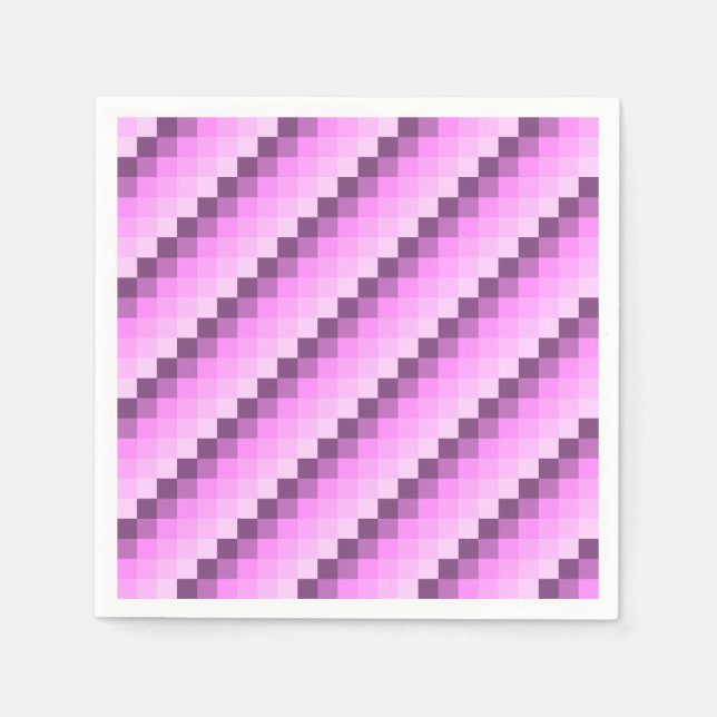 Pink & Purple Squares Napkin (Front)