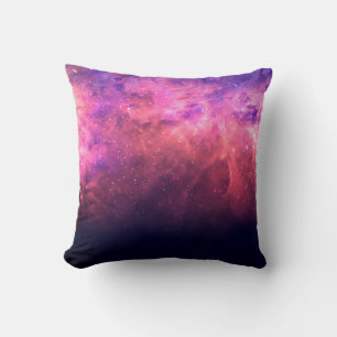 Pink Purple Starry Sky Cosmic Galaxy Sky Fire Glow Cushion