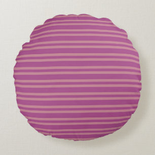 Pink Purple Stripes Seamless Pattern Round Cushion