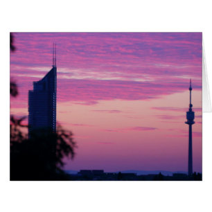 Pink Purple Sunrise In Vienna Austria