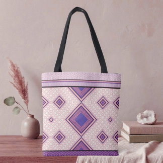 Pink & Purple Symmetry Tote Bag